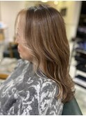 フェイスフレーミング×白髪ぼかしハイライト