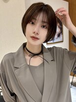ヤイエ 青山店(yiye)&nbsp;切りっぱなしボブミニボブパーマくびれボブショートボブ顔まわり