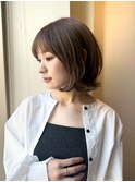 ミディアムヘア/暗めカラー/デザインカラー/ボブ/銀座