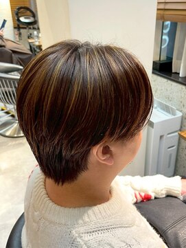 メンズ/マッシュショート/ハイライトカラー