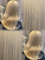 ベレーザ 渋谷(BELEZA) 17498全頭ブリーチダブルカラーハイレイヤーカット金髪ブロンド