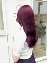 トランク ヘアー デザイン(tranq hair design) ロングヘア ボルドーカラー