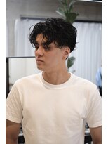 アップセット(UP SET)&nbsp;メンズパーマ、社会人パーマ、ニュアンスパーマ、ラフカール