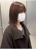 ピンクブラウン×外ハネミディで垢抜け【茗荷谷美容室】
