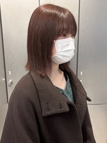 ザザ ZA/ZA 茗荷谷 ピンクブラウン×外ハネミディで垢抜け【茗荷谷美容室】