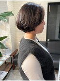 大人可愛いフレンチボブ透明感カラーショートボブ