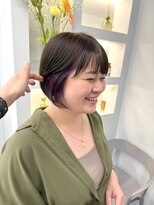 ミッシュバイアーバン(misch by urban.)&nbsp;【mischハザマ】色落ちも可愛い!大人ライラックイヤリングカラー