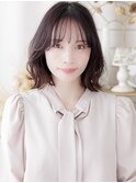 暗髪ローライトカラーブリーチなしゆるふわくびれレイヤー20代