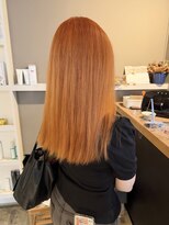 派手髪・ハイトーンカラー・デザインカラー・ブリーチ専門美容室 オレンジオレンジカラーヘアカラーオレンジオレンジへア