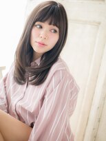 モッズヘア 福岡天神店 mod's天神艶感ストレート前下がりハッシュカットレイヤーロングb