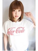 ひし形シルエットの大人ボブ