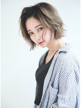 クロワ(croix) グラデーション3Dカラーボブ