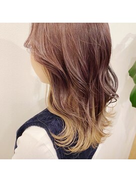 アンスールミミ 南草津店(Ansur mimi) 裾カラー×ベージュ