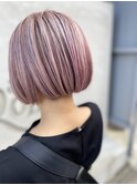 ボブ×ピンクカラー★