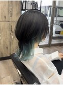 レイヤーカットくびれヘアカットウルフカットインナーカラー