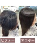 酸性ストレートによるロングヘアー