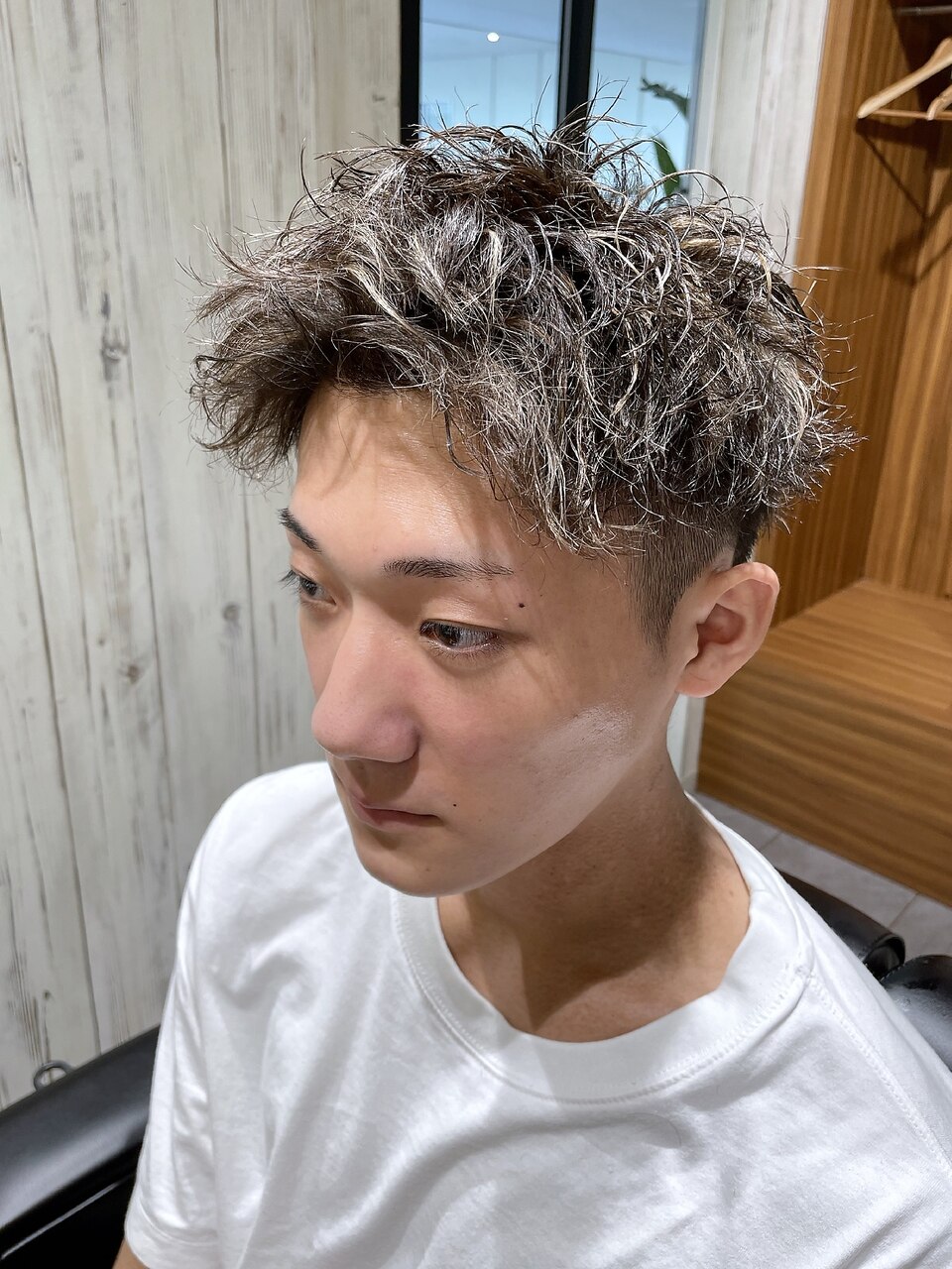 金髪メッシュ入り☆イナセ男かつら☆値下げ Amazon.co.jp: サイドスイープ前髪オフホワイトの男性用かつら