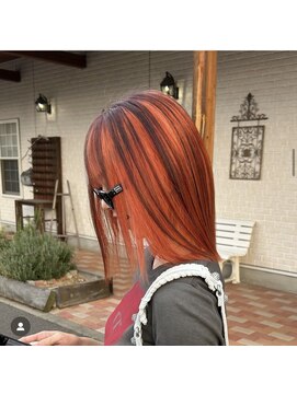 アボックス(abox) オレンジ×ブラック【2ブリーチ