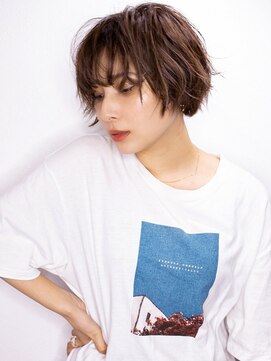 ラフィスヘアー アベリア 石山店(Lafith hair abelia) 【La fith】 スモーキーブラウン×ショートボブ