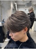 MEN'S HAIR ハイトーンカラー グレーカラー ミルクティー