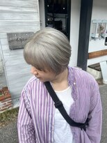 チャプター 問屋町(chapter)&nbsp;ホワイトグレージュカラーハンサムショートボブケアブリーチ韓国