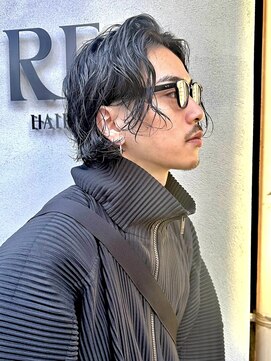 リア 自由が丘(REA) 【メンズボブ】ゆるく大人ニュアンスパーマ