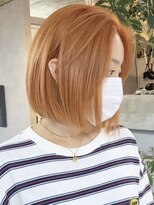 ネハス ナガオカ(nehus.nagaoka)&nbsp;ブリーチ/透明感カラー/ウルフレイヤーロング/ボブルフ