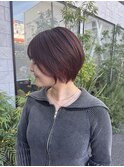 チェリーピンク×ショートスタイル