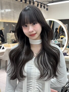 アスター 天神大名店(Aster) 小顔に見えるトレンドヘア/黒髪/オリーブグレー/ココアベージュ