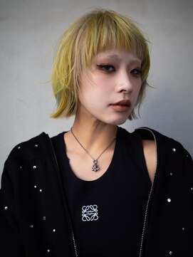 ギークス(GEEKS) 【GEEKS渋谷】レイヤーボブ/デザインカラー/ハイトーン/前髪あり