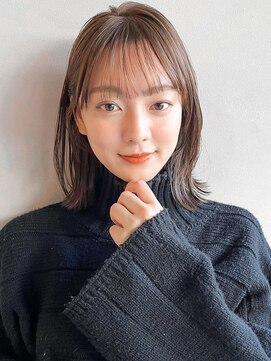 リヤン 表参道(lyann) サイドバング愛されシースルーバングピンクベージュうる艶髪