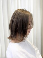 ナック 茶屋町(knack chayamachi) 切りっぱなしボブ/外ハネボブ/ハイトーン/オリーブベージュ