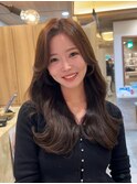 AMANI ロングレイヤースタイルショコラベージュ