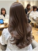 ロングヘアレイヤーカットハニーベージュFU32