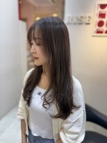 ヘアーライズ 池袋東口店(hair RISE)&nbsp;パープルアッシュの白髪ぼかしハイライト30代40代50