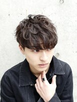 フィフス(fifth) くせ毛風パーマ×サイドパートショート ソフトツーブロック