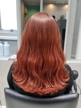 テトヘアー(teto hair) オレンジ　オレンジブラウン　韓国スタイル　韓国
