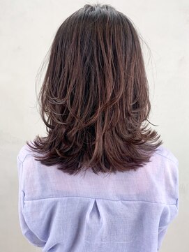 アルバム 銀座(ALBUM GINZA) レイヤーカット_セシルカットココアブラウン_ba303621