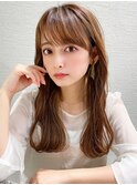 前髪パーマ/ヨシンモリ/透け感/小顔カット/大人かわいい