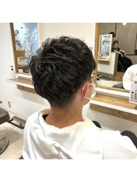 センスヘア(SENSE Hair) ナチュラルパーマで作る刈り上げショートマッシュ☆
