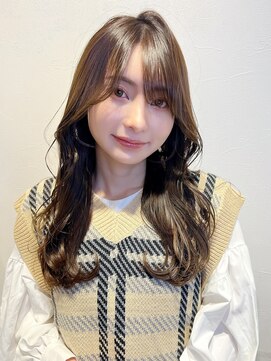 ロンド ストラーダ 心斎橋(Lond strada) 韓国前髪顔周りロング×デザインカラー[心斎橋/髪質改善]