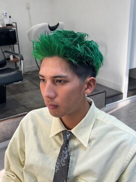 メンズ サロン ドット トウキョウ 町田店(men's salon dot. tokyo) 【小柳裕夢】緑カラー