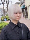 ホワイトヘア ダブルカラー ブリーチ ハイトーン