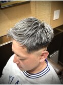 ホワイトメッシュ　シルバーメッシュ　スキンフェード　池袋