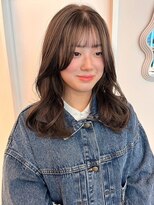 パーク 福岡天神西通り店(parc)&nbsp;べージュブラウン　透明感カラー　顔周りカット　小顔カット