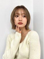 ソワ 錦糸町(soi) ミディアムレイヤー_ グレーベージュレイヤーロング前髪パーマ