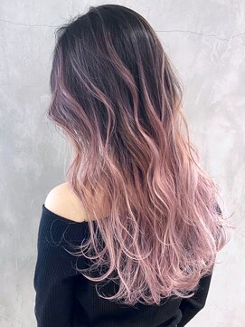 シオン(shion) メルティカラーアプリコットオレンジクラゲヘアー_ba328193