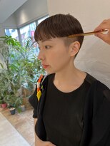 スタン 渋谷(Stam)&nbsp;ショートヘアマニッシュショートアッシュグレージュ韓国30代40代