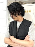 メンズ×ロン毛パーマ