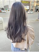 レイヤー×ラベンダーグレージュ　ブリーチあり